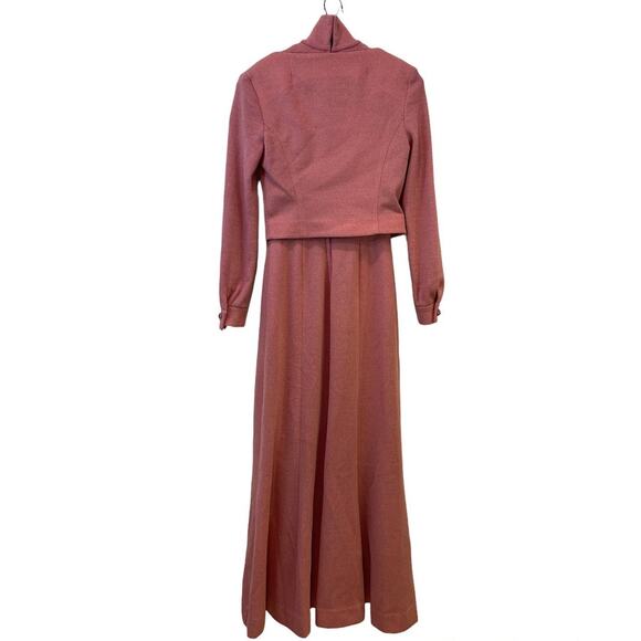 VTG Alfred Werber Pink Sweater  Dress and Blazer Small Lucite Buttons - Picture 8 of 9